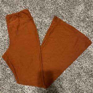 Burnt Orange bell bottom leggings